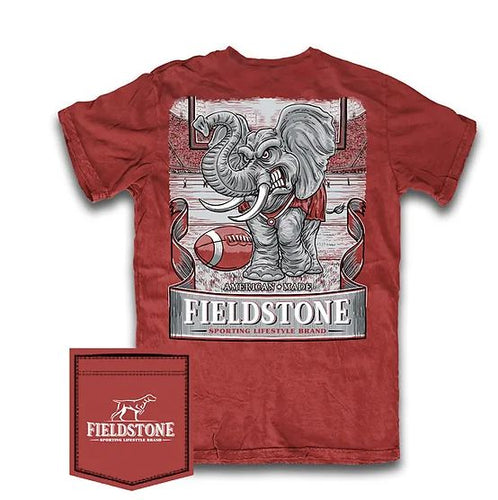 Fieldstone Game Day Elephant Short Sleeve Crimson