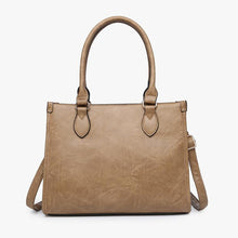 Load image into Gallery viewer, Alma Striped Tri-Color Satchel w/ Large Tassel