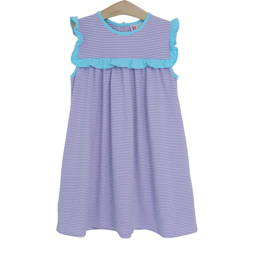 Lavender & Aqua Stripe Dress Jellybean