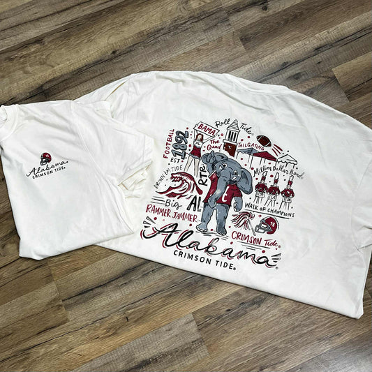 Alabama Game Day Collage Short Sleeve