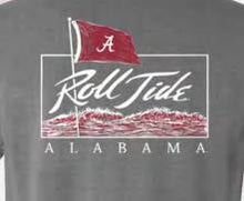 Load image into Gallery viewer, Alabama Flag Wave Football Short Sleeve Shirt
