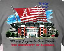 Alabama Fly Over Flag Short Sleeve Shirt