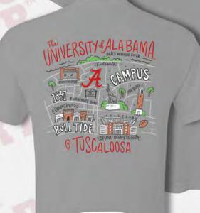 Alabama Icon Map Short Sleeve Shirt