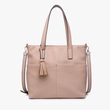 Load image into Gallery viewer, Cassandra Double Pocket Tote- Mauve