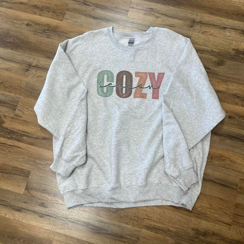 Cozy Season - Sublimation Ash Gray Sweatshirt