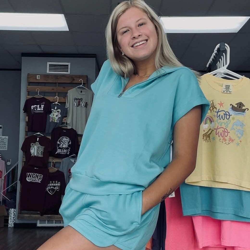 Scuba Shorts Set Aqua