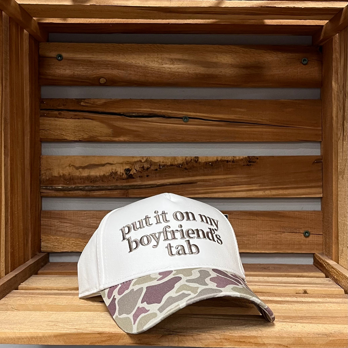 Lulu Mac Camo Hat Boyfriend's Tab Taupe