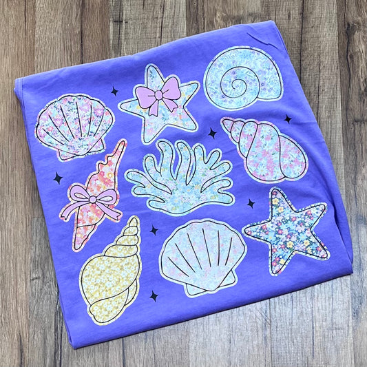 Floral Seashells Tee or Tank