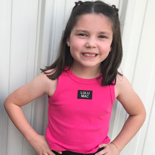 Lulu Mac Tank Youth Hot Pink