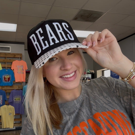Bears Black Polka Dot Hat