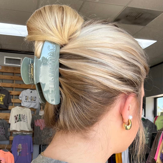 Lulu Mac Hair Clip Grey