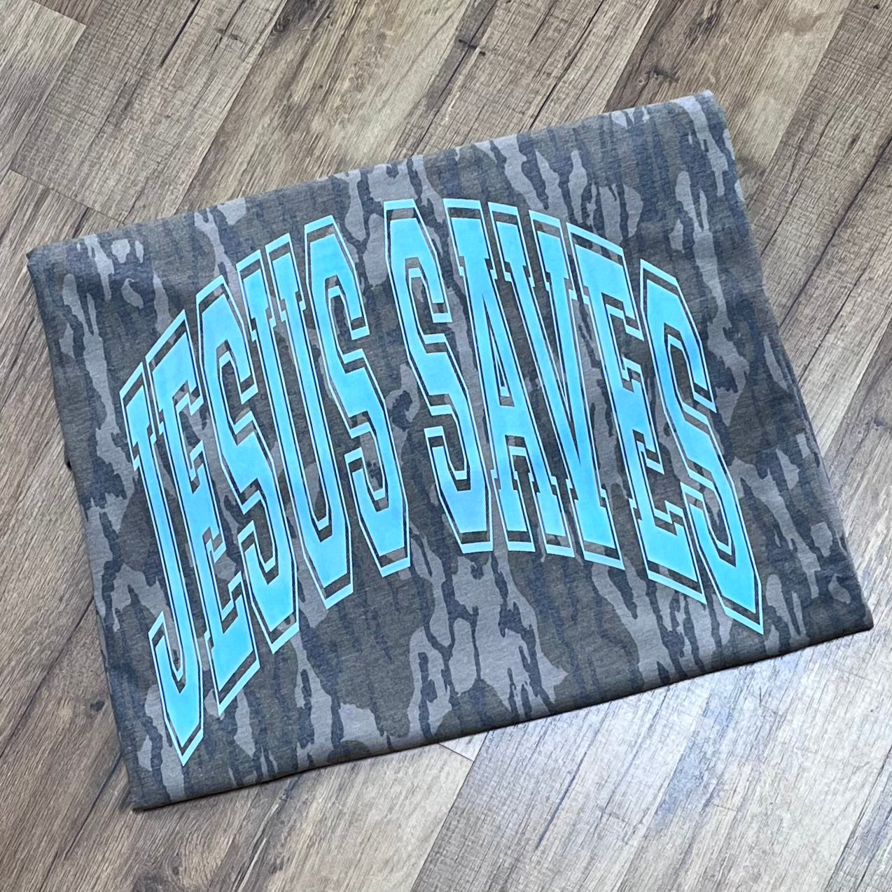 Jesus Saves Camo Short Sleeve