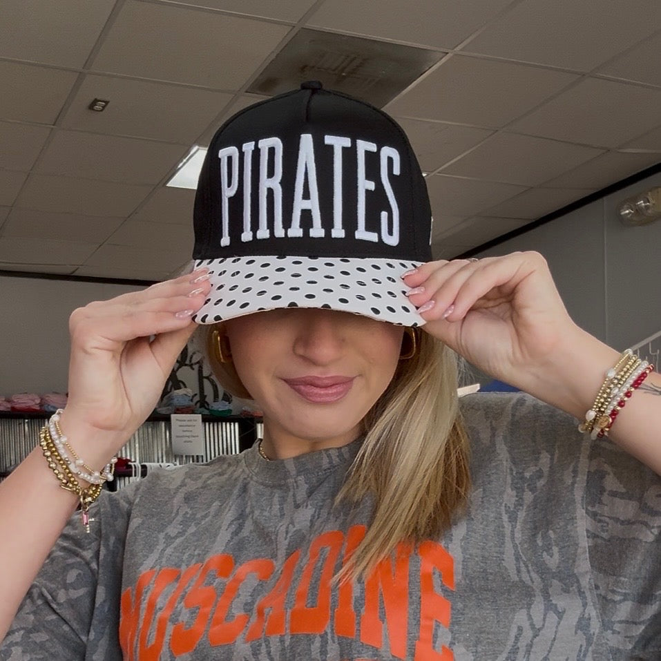 Pirates Black Polka Dot Hat
