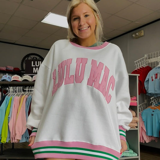 Lulu Mac Sweatshirt Pink/Green/White