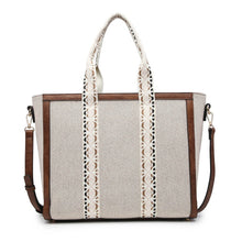 Load image into Gallery viewer, Haley Canvas Tote w/ Contrast Straps