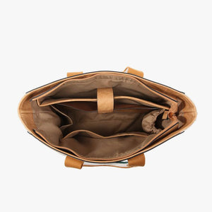 Haley Canvas Tote w/ Contrast Straps