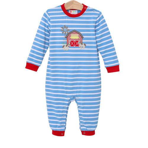 Horse Barn Embroidery Romper