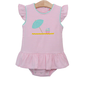 Beach Applique Flutter Girl Bubble Jellybean