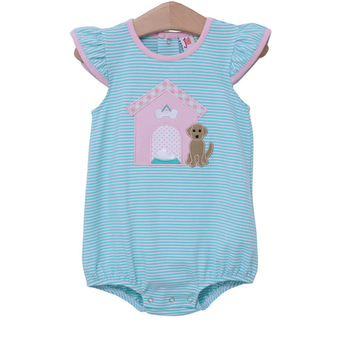 Dog House Applique Flutter Girl Bubble Jellybean