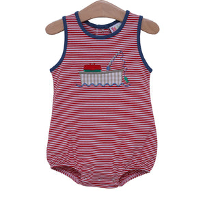 Fishing Boat Applique Unisex Bubble Jellybean