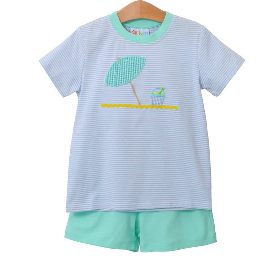 Beach Applique Boy Short Set