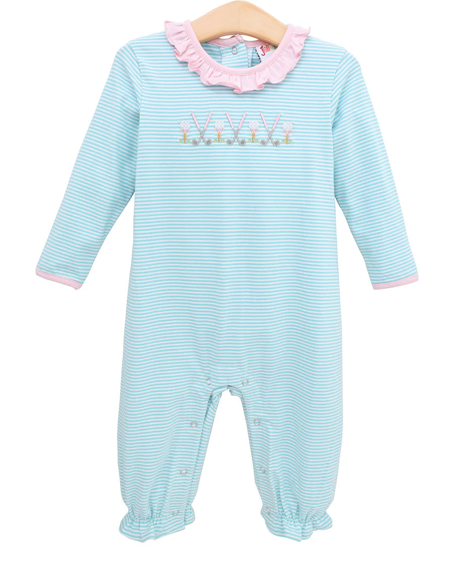 Tee Time Ruffled Long Romper