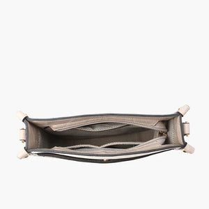 Posie Crossbody w/ Guitar Strap- Cheetah Lt. Grey