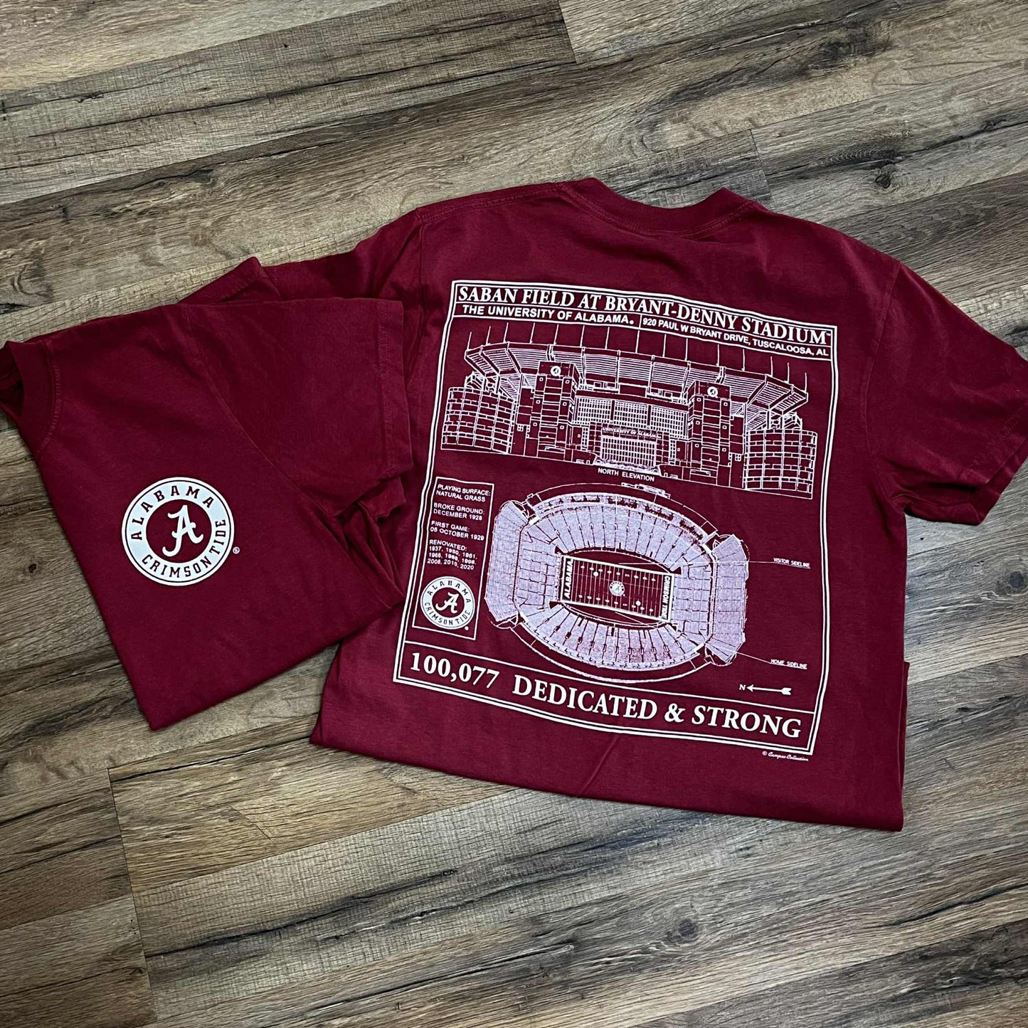 Alabama Stadium Blueprint Short Sleeve