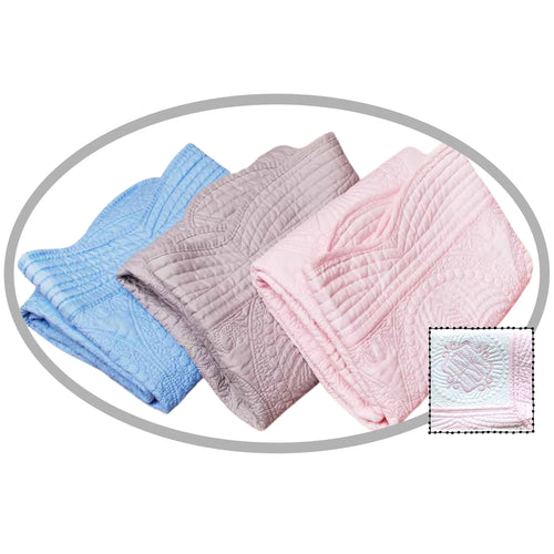 Quilted Heirloom Crib Blanket