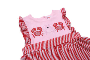 Crab Ruffle Girl Short Set