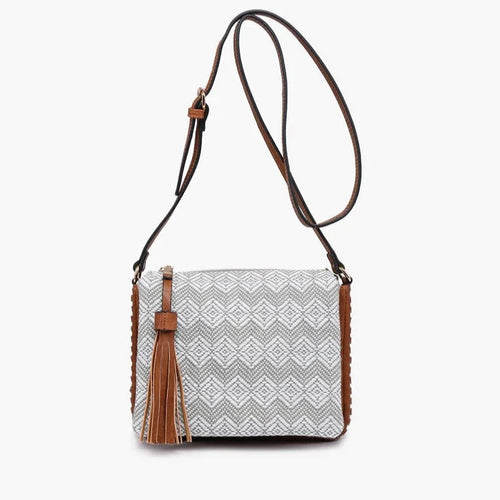 Sabrina 2 Tone Crossbody- Diamond/Light Grey