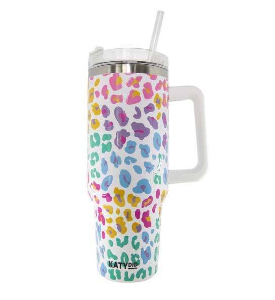 Tumbler 38oz Pastel Leopard
