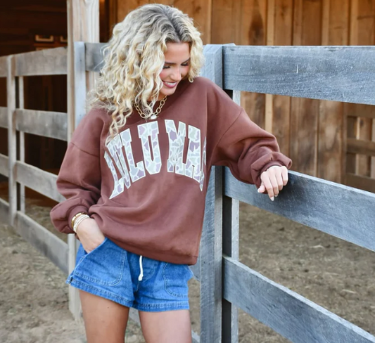 Lulu Mac Sweatshirt Brown with Camo