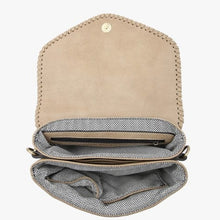 Load image into Gallery viewer, Sloane Flapover Brick Crossbody w/ Whipstitch and Tassel