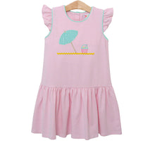 Load image into Gallery viewer, Beach Applique Flutter Dress Jellybean