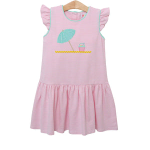 Beach Applique Flutter Dress Jellybean