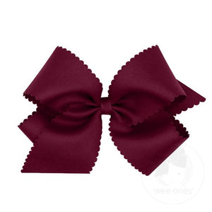 WEE Ones Grosgrain Scallop Edge Hairbow Clip