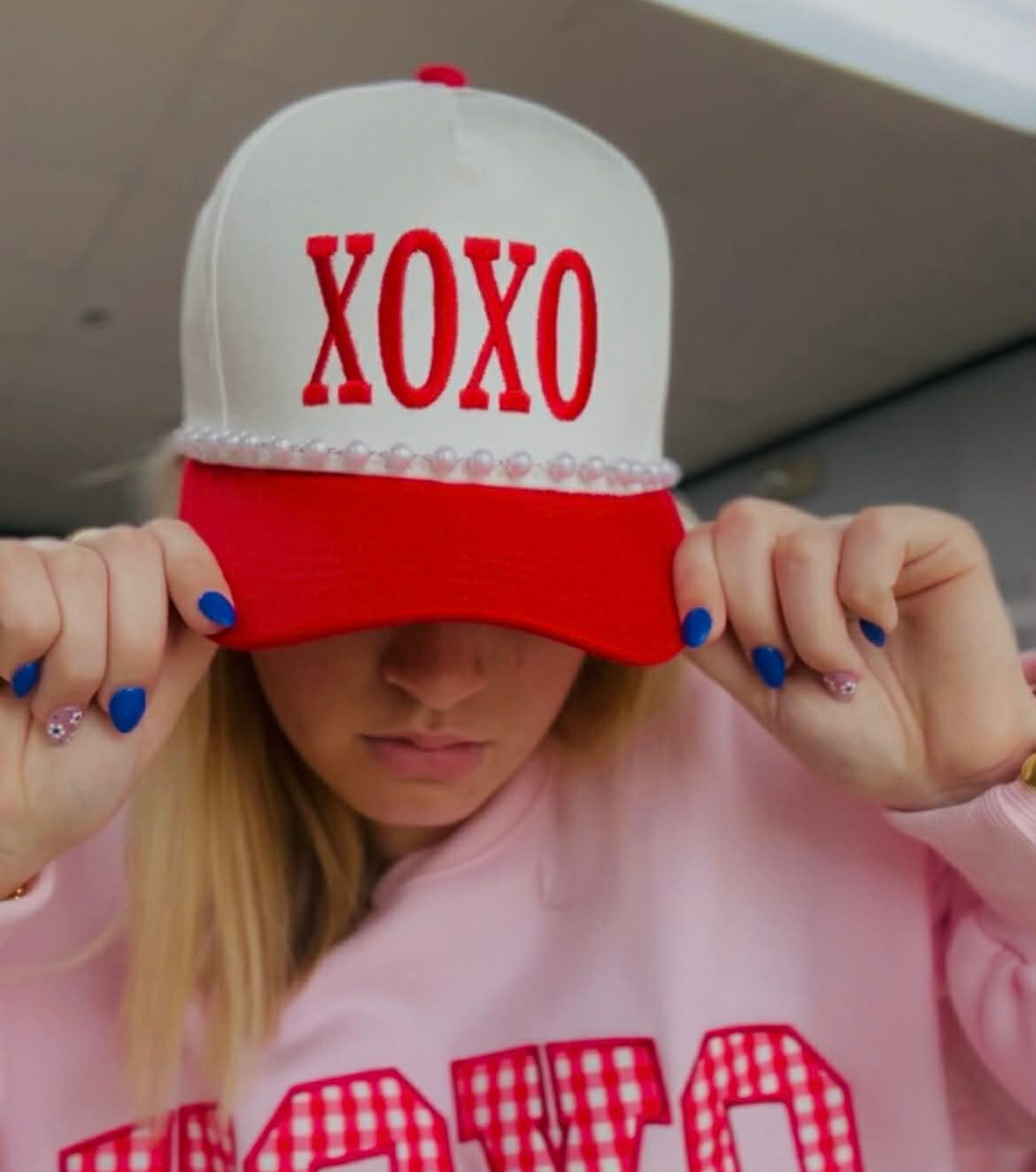 Lulu Mac Hat XOXO Red