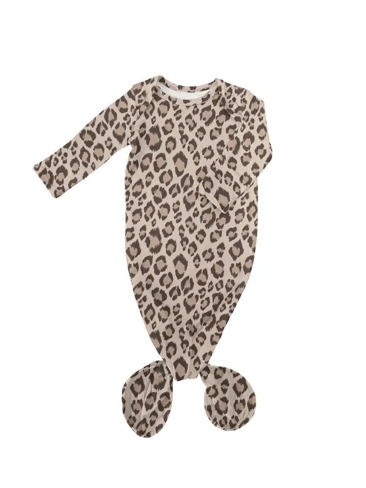 Leopard- Knotted Gown