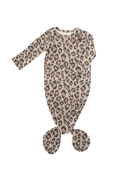 Leopard- Knotted Gown