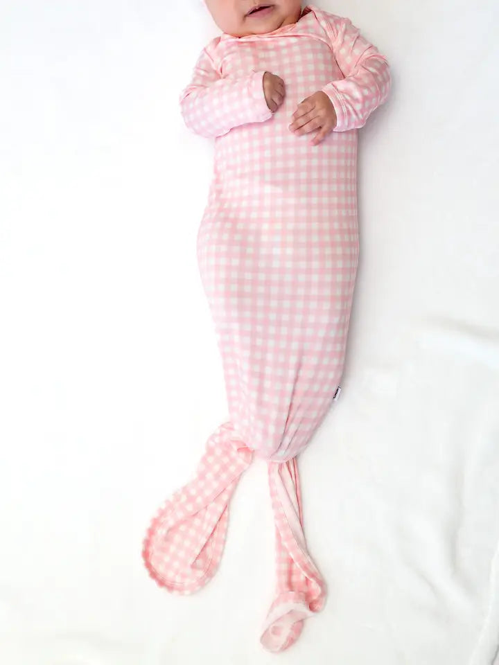 Pink Gingham- Knotted Gown