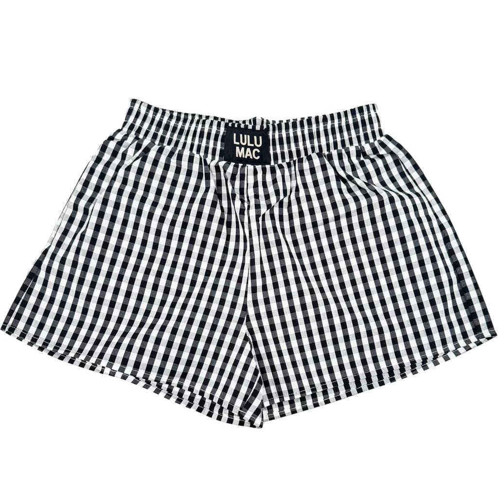 Lulu Mac Shorts Black Gingham