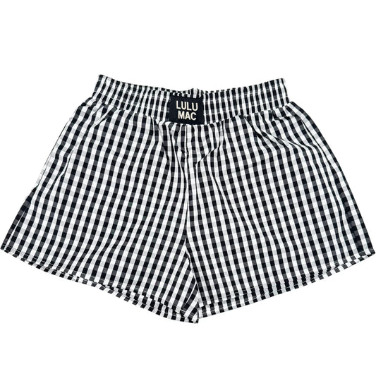Lulu Mac Shorts Black Gingham