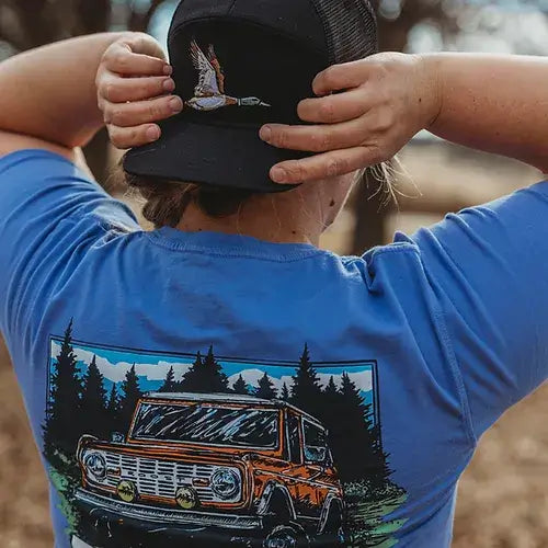 Roost Black 7 Panel Duck Hat Youth