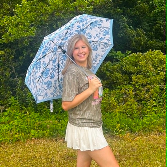Lulu Mac Umbrella Blue Floral