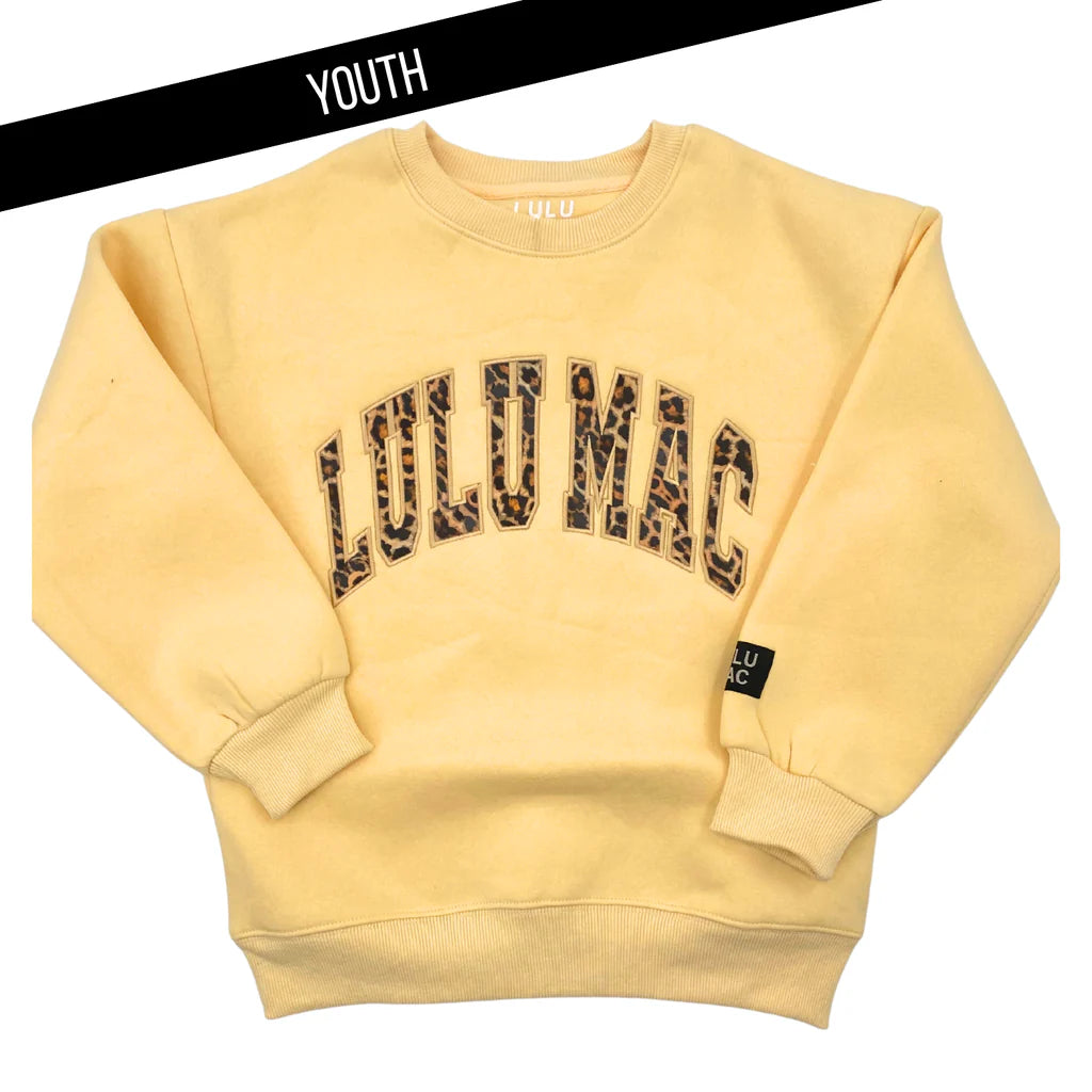 Lulu Mac YOUTH Sweatshirt Butter with Leopard