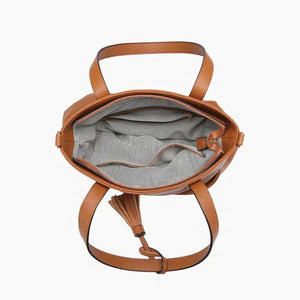Cassandra Double Pocket Tote- Light Sage