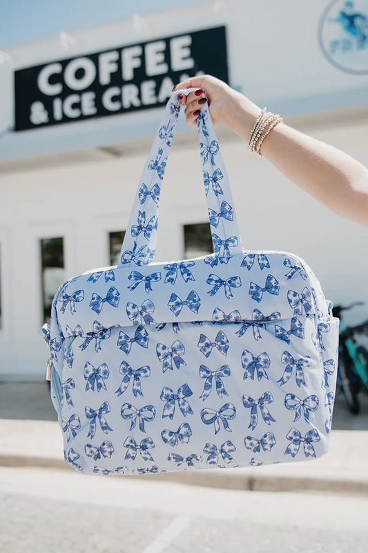 Duffel Weekender Blue Bows