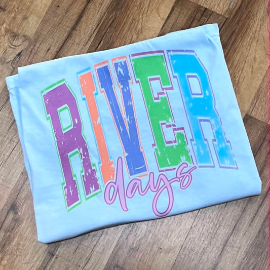 River Days Short Sleeve Baby Blue