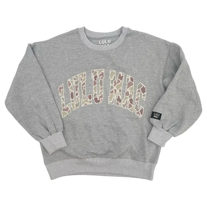Lulu Mac Sweatshirt Grey with Camo